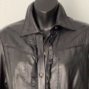 DESIGNER Ultrasoft  LEATHER Blouse